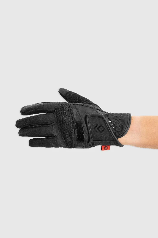 Women's antibacterial merino wool hiking socks​Black Patent Pro Grip Riding Glove