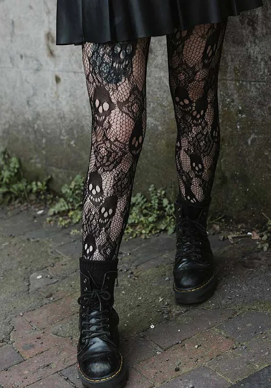stirrup women tights for a unique styleRose Skull Net | TIGHTS