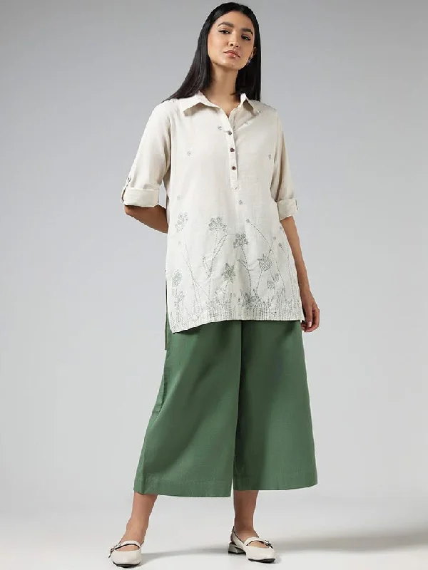 Women's discounted work pants Cargo women jeans with multiple pockets for added functionality Utsa Cream Kantha Embroidered Cotton Kurti Women's discounted work pants Cargo women jeans with multiple pockets for added functionality Utsa Cream Kantha Embroidered Cotton Kurti