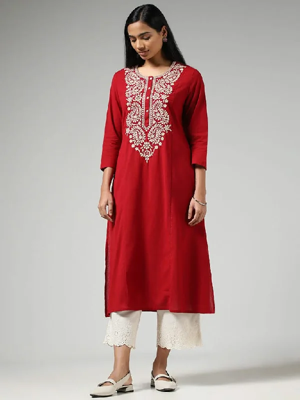 Women's suede fashion pants Jeggings women jeans combining the comfort of leggings and style of jeans Utsa Red Paisley Floral Embroidered A-Line Kurta Women's suede fashion pants Jeggings women jeans combining the comfort of leggings and style of jeans Utsa Red Paisley Floral Embroidered A-Line Kurta
