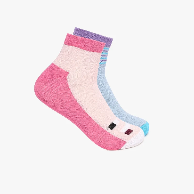 Women's organic cotton breathable no - show socks​Womens Cotton Polyester Ankle Length Socks (Pack of 2)