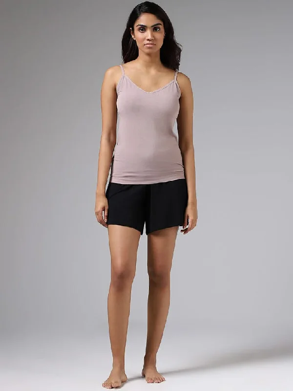 Women's embroidered ethnic pants Ripped women jeans for a rebellious and fashion - forward style Wunderlove Solid Light Taupe V-Neck Camisole Women's embroidered ethnic pants Ripped women jeans for a rebellious and fashion - forward style Wunderlove Solid Light Taupe V-Neck Camisole