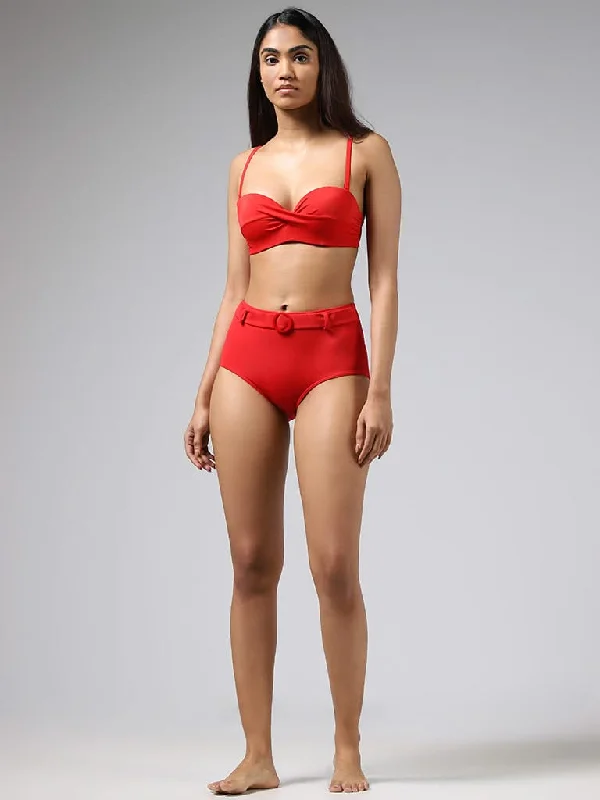 Women's checked casual pants Skinny women jeans with a form - fitting design Wunderlove Solid Red Swimwear Bandeau Bra Women's checked casual pants Skinny women jeans with a form - fitting design Wunderlove Solid Red Swimwear Bandeau Bra