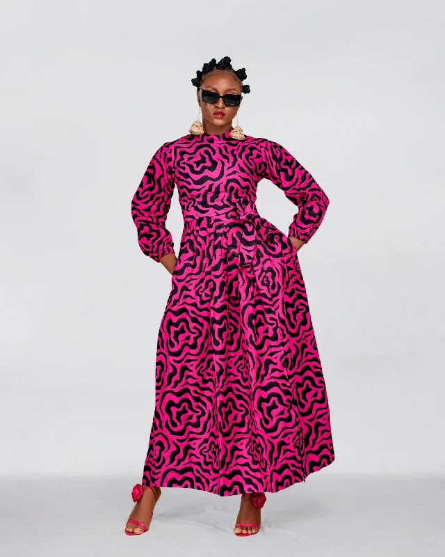 Maxi dresses with a halter neck for a stylish and sophisticated choiceAnna Ankara Maxi Dress | Pink and Black African Print Maxi dresses with a halter neck for a stylish and sophisticated choiceAnna Ankara Maxi Dress | Pink and Black African Print