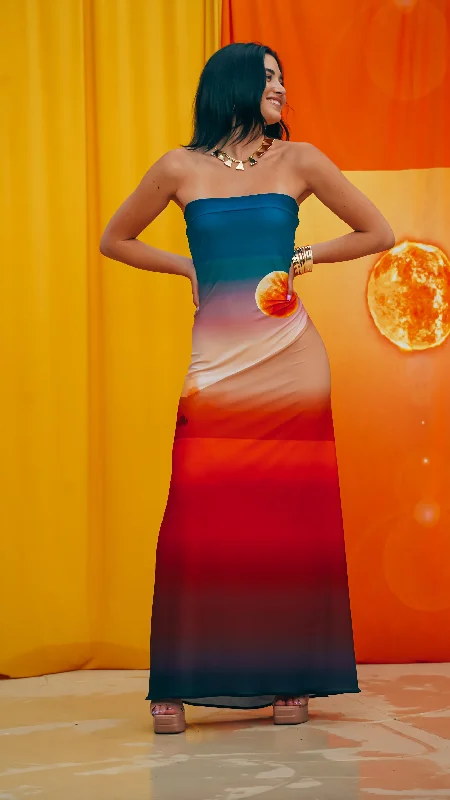 Maxi dresses with a wrap - around style for a customizable fit"Around the World" Strapless Maxi Dress, Sahara Maxi dresses with a wrap - around style for a customizable fit"Around the World" Strapless Maxi Dress, Sahara