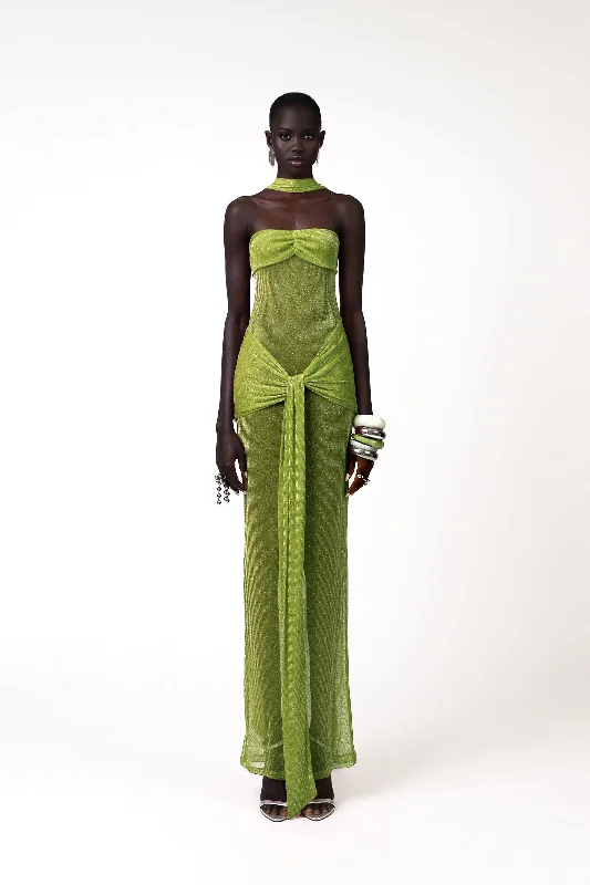 Maxi dresses with a V - neckline for a flattering and elongating shapeKesca Dress - Green Maxi dresses with a V - neckline for a flattering and elongating shapeKesca Dress - Green