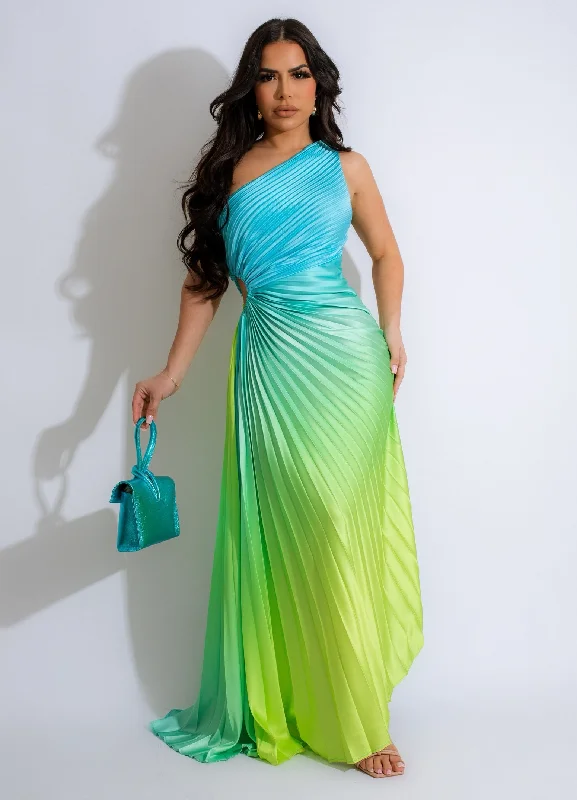 Leather maxi dresses for an edgy and bold appearanceSimply Gradient Ruched Silk Maxi Dress Blue Leather maxi dresses for an edgy and bold appearanceSimply Gradient Ruched Silk Maxi Dress Blue