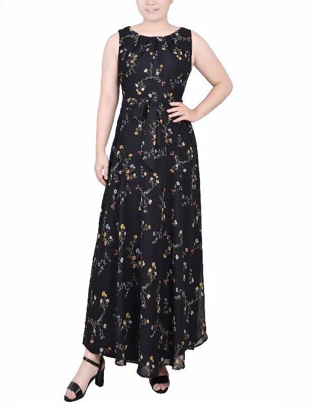 Maxi dresses with an empire waist for a flattering fit on all body typesPetite Sleeveless Belted Chiffon Maxi Dress Maxi dresses with an empire waist for a flattering fit on all body typesPetite Sleeveless Belted Chiffon Maxi Dress