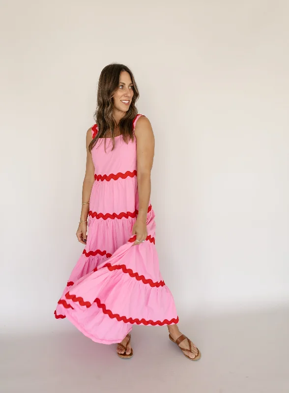 Maxi dresses with thin spaghetti straps for a delicate and feminine feelRic Rac Trim Dress - Final Sale Maxi dresses with thin spaghetti straps for a delicate and feminine feelRic Rac Trim Dress - Final Sale