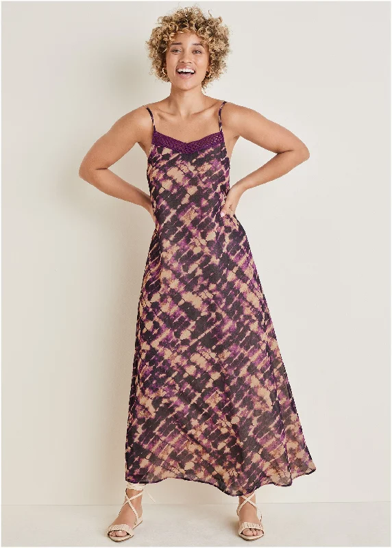 Metallic maxi dresses for a glamorous New Year's Eve partyChiffon Maxi Dress - Desert Tie Dye Metallic maxi dresses for a glamorous New Year's Eve partyChiffon Maxi Dress - Desert Tie Dye