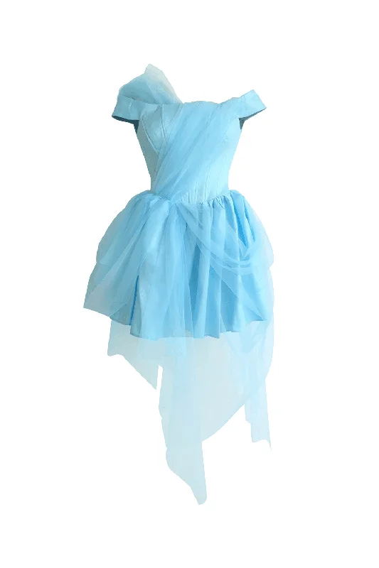 Mini dresses with button - down frontsMia Asymmetric Off-Shoulder Taffeta Midi Dress Mini dresses with button - down frontsMia Asymmetric Off-Shoulder Taffeta Midi Dress
