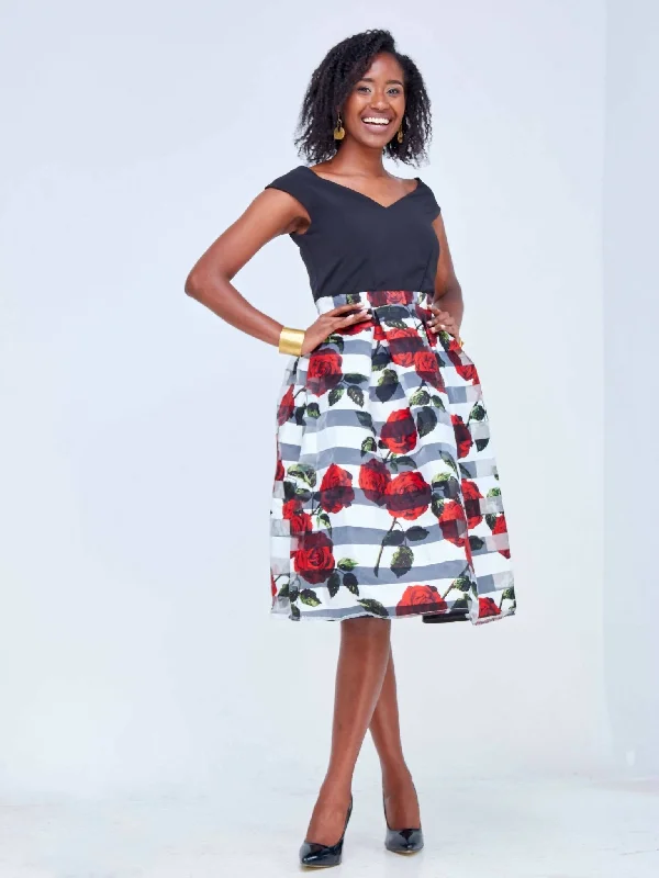 Mini dresses with cut - out details for a trendy lookThe Fashion Frenzy Floral Dress - Black Mini dresses with cut - out details for a trendy lookThe Fashion Frenzy Floral Dress - Black