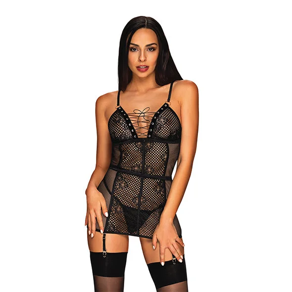 seamless quick - drying women thongs for water - based activitiesObsessive - Basitta chemise & thong L/XL seamless quick - drying women thongs for water - based activitiesObsessive - Basitta chemise & thong L/XL