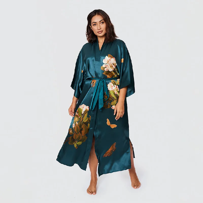 women robes with embroidery detailsWashable Silk Peony & Butterfly Long Kimono Robe (Plus Size) women robes with embroidery detailsWashable Silk Peony & Butterfly Long Kimono Robe (Plus Size)