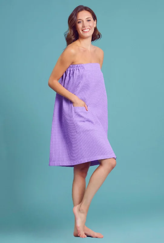 women robes with a reversible design for versatilityWomen's Waffle Weave Spa/Bath Lavendar Wrap with Adjustable Closure women robes with a reversible design for versatilityWomen's Waffle Weave Spa/Bath Lavendar Wrap with Adjustable Closure